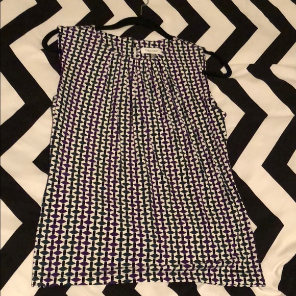 Calvin Klein Tank Purple Green Black White - Picture 1 of 2